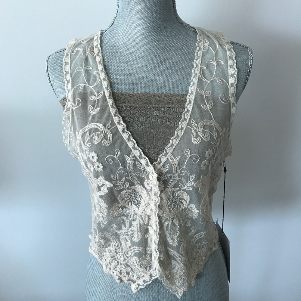 Free People lace vest